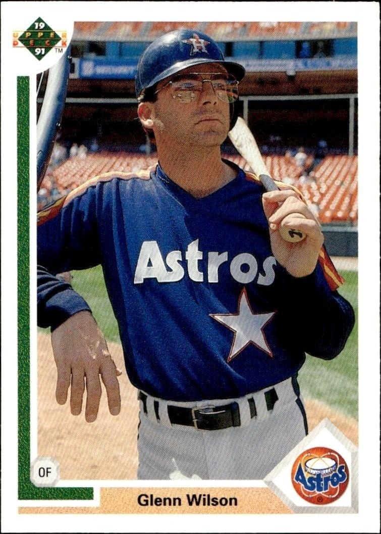 Glenn Wilson 1991 Upper Deck Low Number #515 Baseball Trading Card - Front 1991 Upper Deck Low Number Glenn Wilson #515 baseball trading card front
