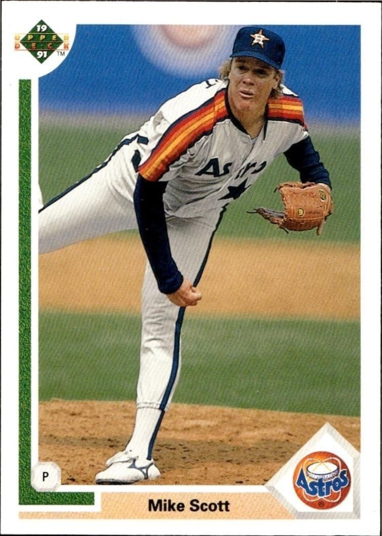 Mike Scott 1991 Upper Deck Low Number #531 Baseball Trading Card - Front 1991 Upper Deck Low Number Mike Scott #531 baseball trading card front
