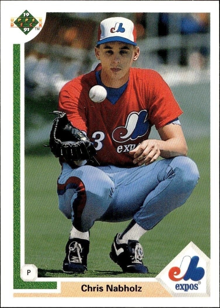 Chris Nabholz 1991 Upper Deck Low Number #538 Baseball Trading Card - Front 1991 Upper Deck Low Number Chris Nabholz #538 baseball trading card front