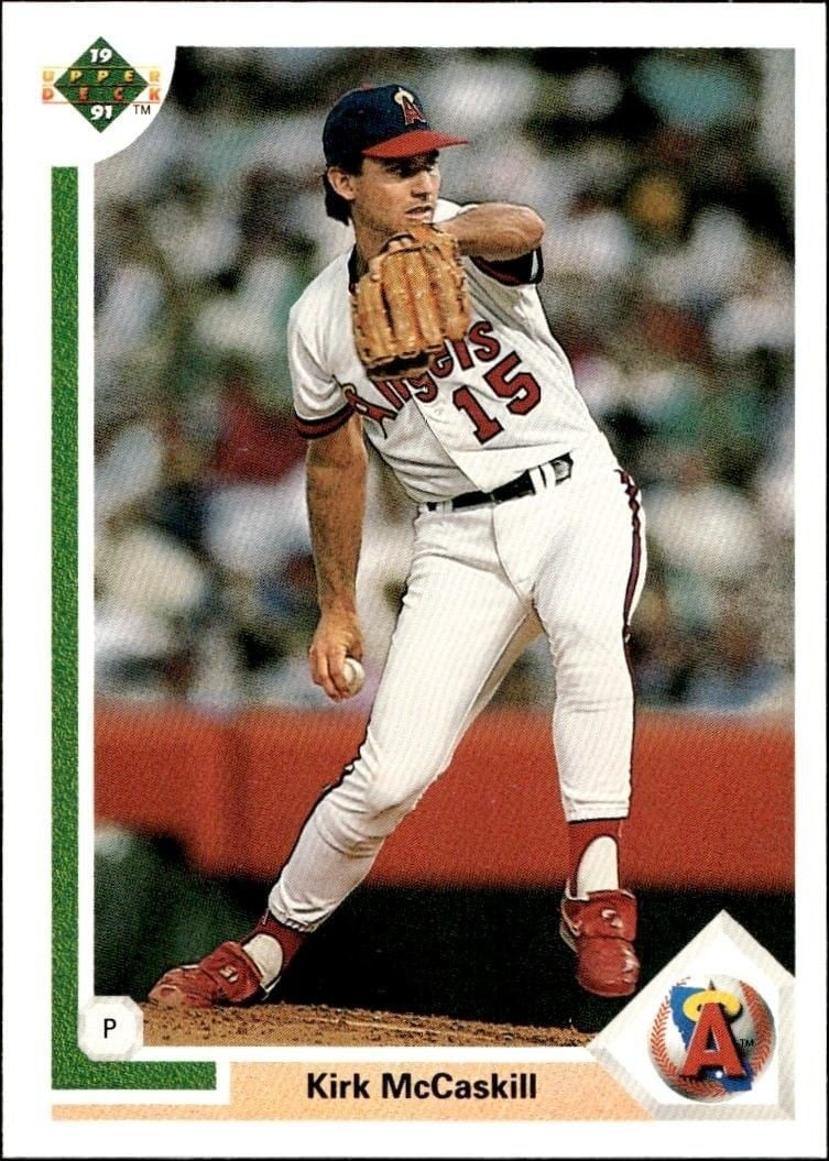 Kirk McCaskill 1991 Upper Deck Low Number #539 Baseball Trading Card - Front 1991 Upper Deck Low Number Kirk McCaskill #539 baseball trading card front