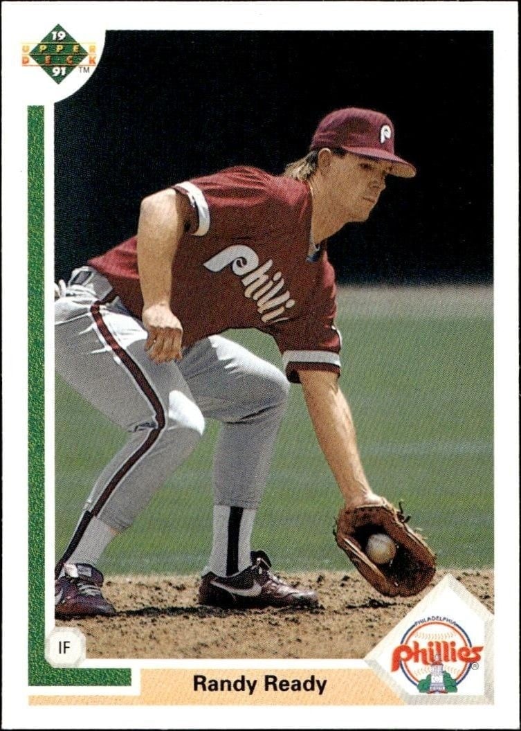 Randy Ready 1991 Upper Deck Low Number #540 Baseball Trading Card - Front 1991 Upper Deck Low Number Randy Ready #540 baseball trading card front