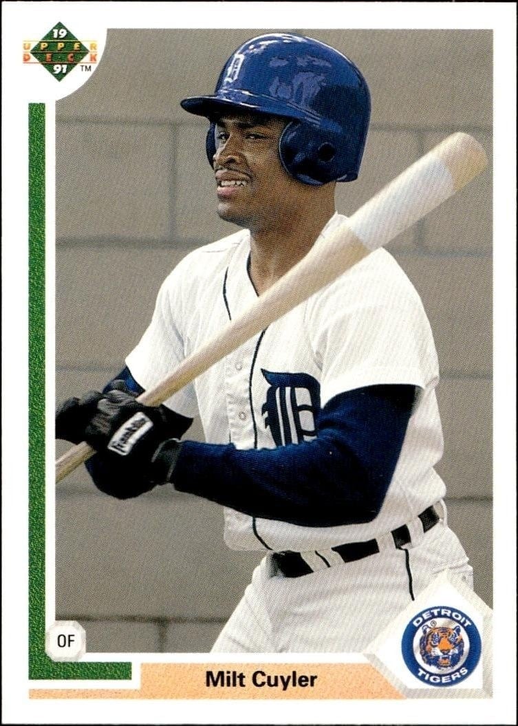 Milt Cuyler 1991 Upper Deck Low Number #556 Baseball Trading Card - Front 1991 Upper Deck Low Number Milt Cuyler #556 baseball trading card front