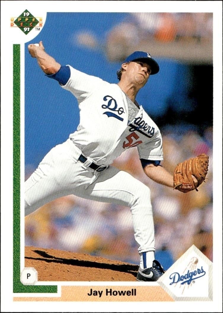 Jay Howell 1991 Upper Deck Low Number #558 Baseball Trading Card - Front 1991 Upper Deck Low Number Jay Howell #558 baseball trading card front