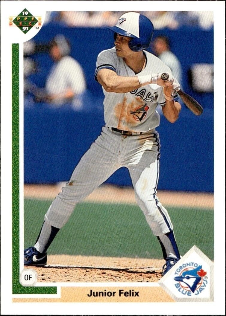 Junior Felix 1991 Upper Deck Low Number #563 Baseball Trading Card - Front 1991 Upper Deck Low Number Junior Felix #563 baseball trading card front