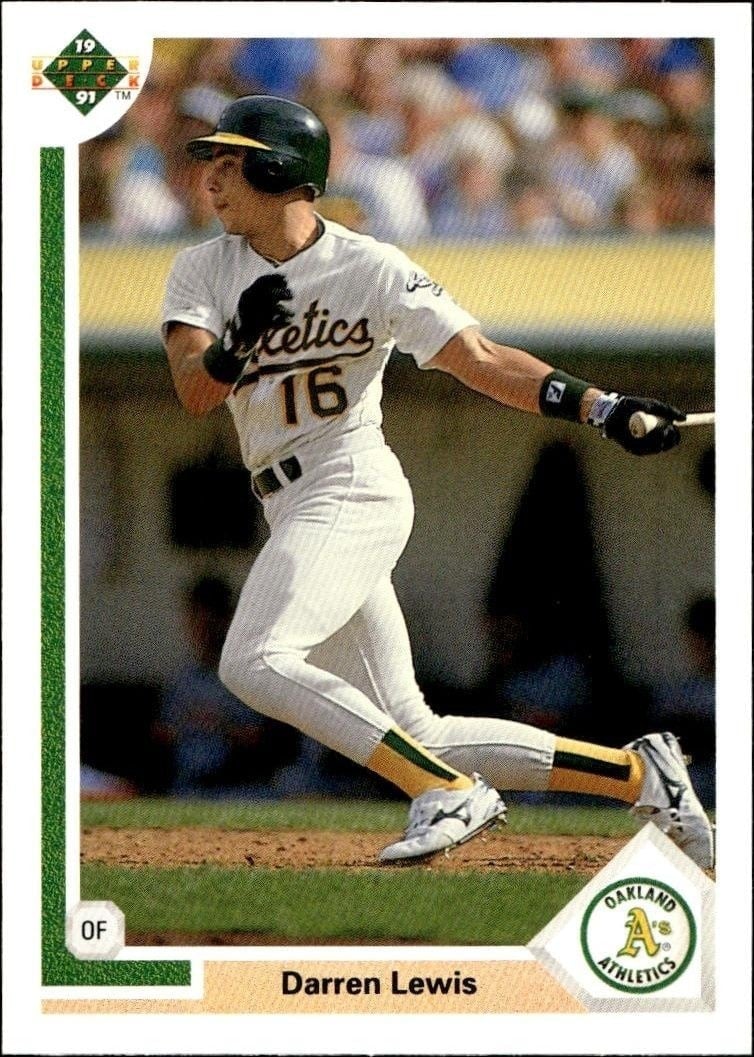 Darren Lewis 1991 Upper Deck Low Number #564 Baseball Trading Card - Front 1991 Upper Deck Low Number Darren Lewis #564 baseball trading card front