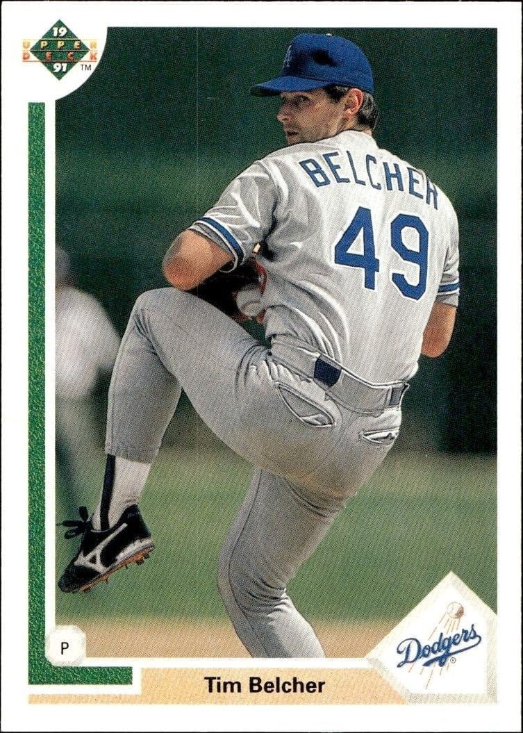 Tim Belcher 1991 Upper Deck Low Number #576 Baseball Trading Card - Front 1991 Upper Deck Low Number Tim Belcher #576 baseball trading card front
