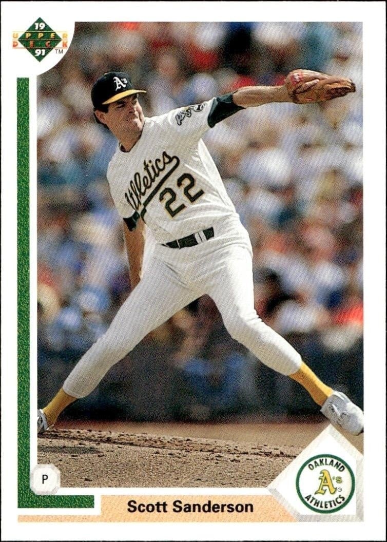 Scott Sanderson 1991 Upper Deck Low Number #582 Baseball Trading Card - Front 1991 Upper Deck Low Number Scott Sanderson #582 baseball trading card front