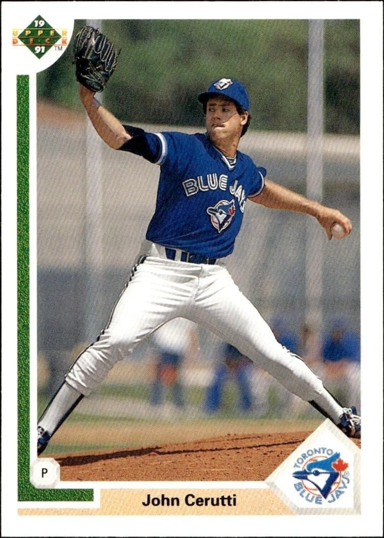John Cerutti 1991 Upper Deck Low Number #585 Baseball Trading Card - Front 1991 Upper Deck Low Number John Cerutti #585 baseball trading card front