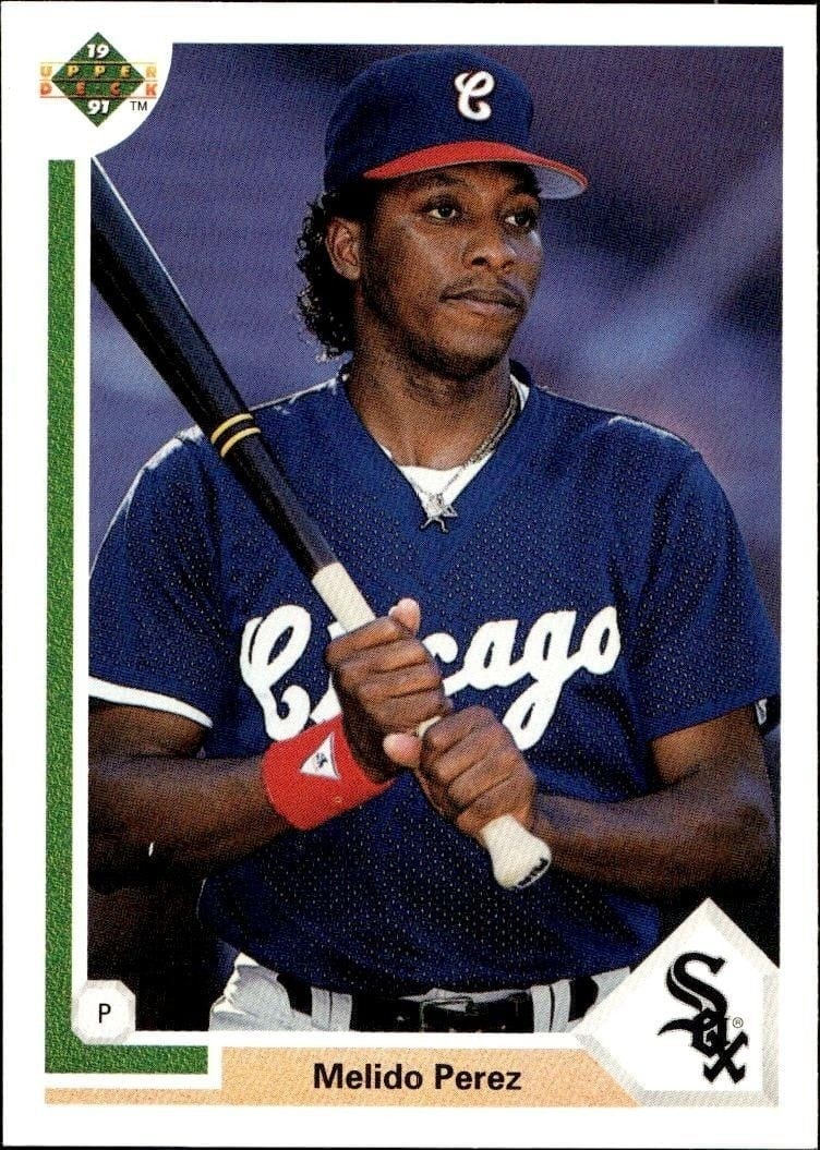 Melido Perez 1991 Upper Deck Low Number #623 Baseball Trading Card - Front 1991 Upper Deck Low Number Melido Perez #623 baseball trading card front
