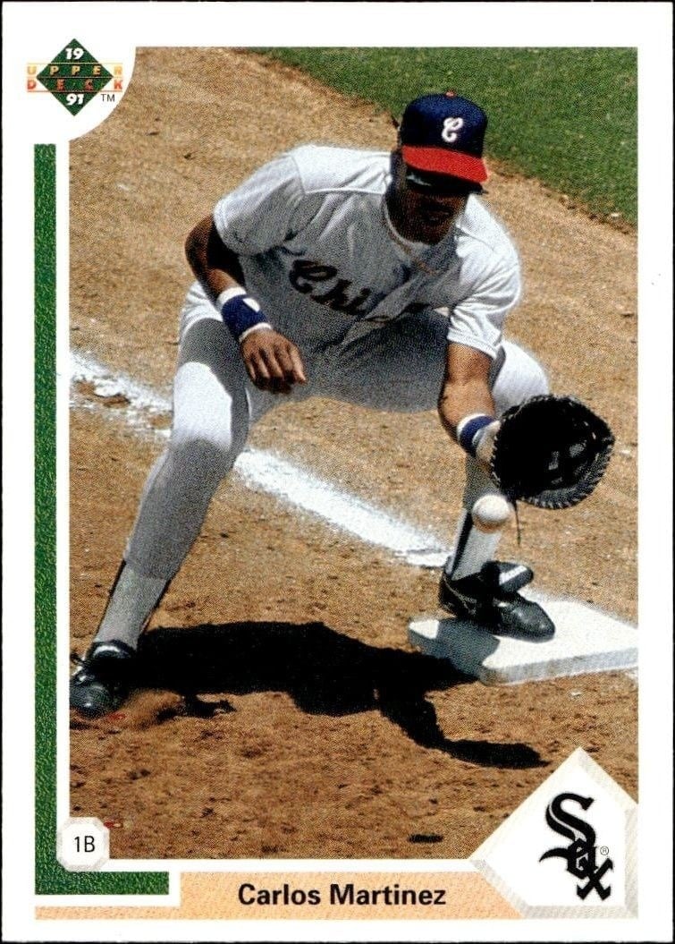 Carlos Martinez 1991 Upper Deck Low Number #625 Baseball Trading Card - Front 1991 Upper Deck Low Number Carlos Martinez #625 baseball trading card front