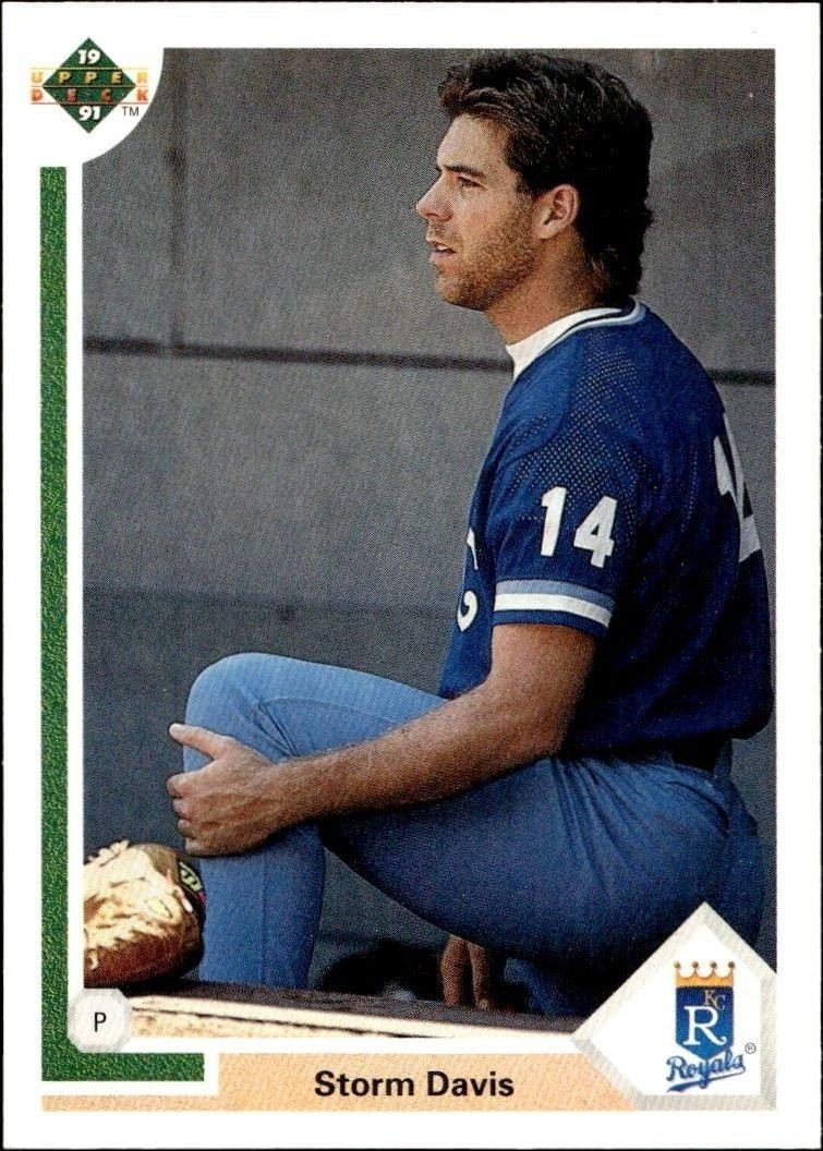 Storm Davis 1991 Upper Deck Low Number #639 Baseball Trading Card - Front 1991 Upper Deck Low Number Storm Davis #639 baseball trading card front