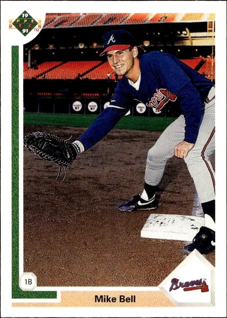 Mike Bell 1991 Upper Deck Low Number #644 Baseball Trading Card - Front 1991 Upper Deck Low Number Mike Bell #644 baseball trading card front