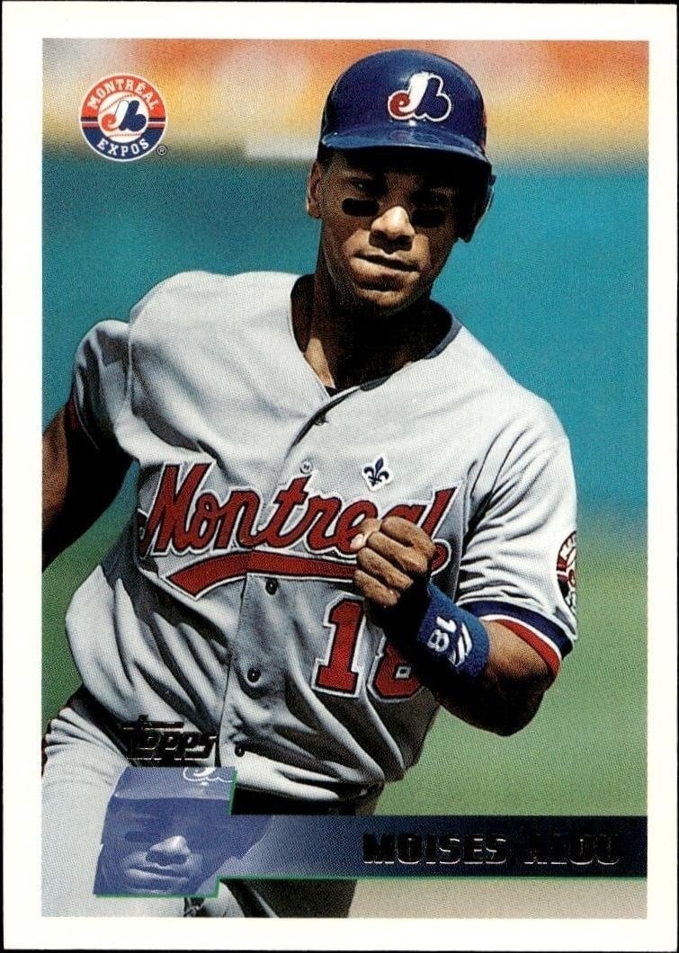 Moises Alou 1996 Topps Series 2 #309 Baseball Trading Card - Front 1996 Topps Series 2 Moises Alou #309 baseball trading card front