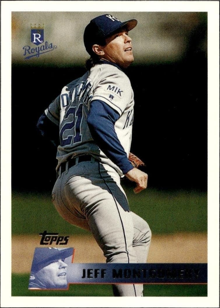 1996 Topps Series 2 Jeff Montgomery #308 trading card