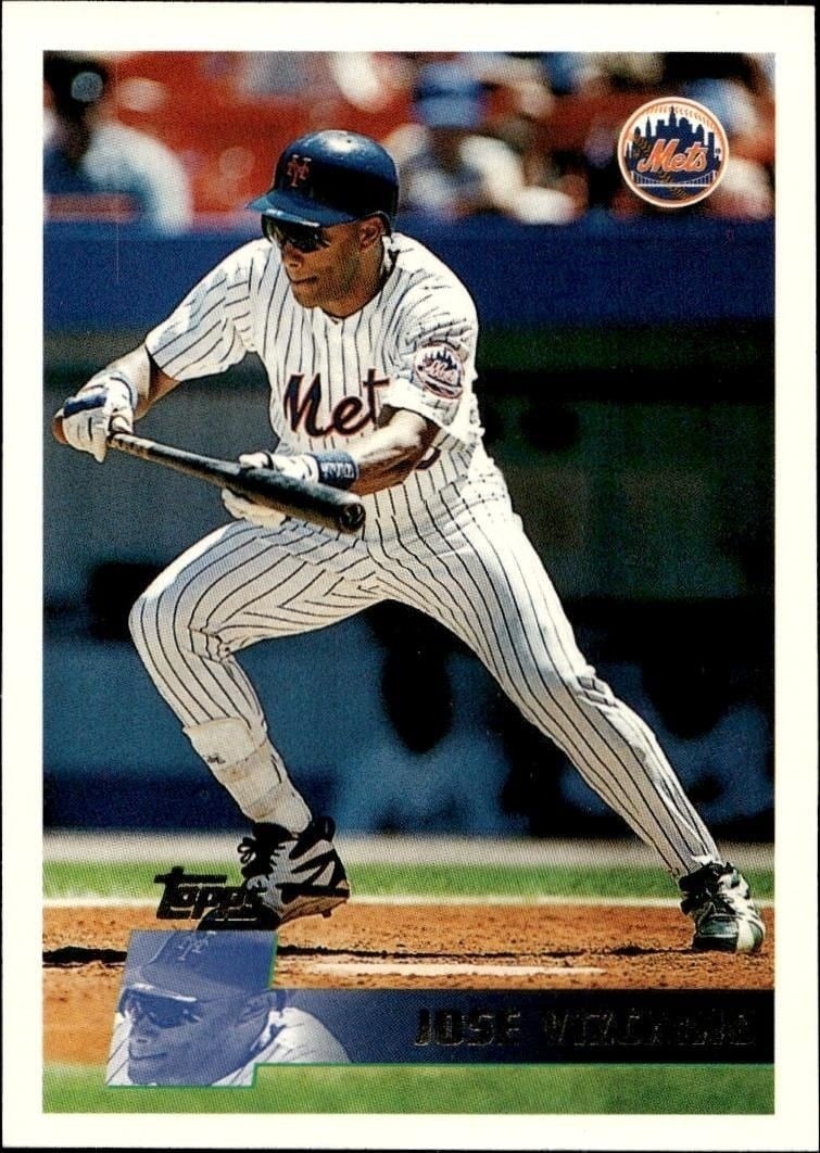 Jose Vizcaino 1996 Topps Series 2 #307 Baseball Trading Card - Front 1996 Topps Series 2 Jose Vizcaino #307 baseball trading card front