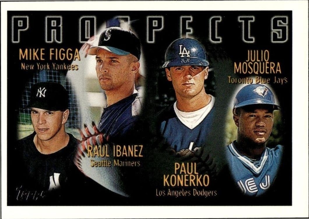 Mike Figga 1996 Topps Series 2 #432 Baseball Trading Card - Front 1996 Topps Series 2 Mike Figga #432 baseball trading card front