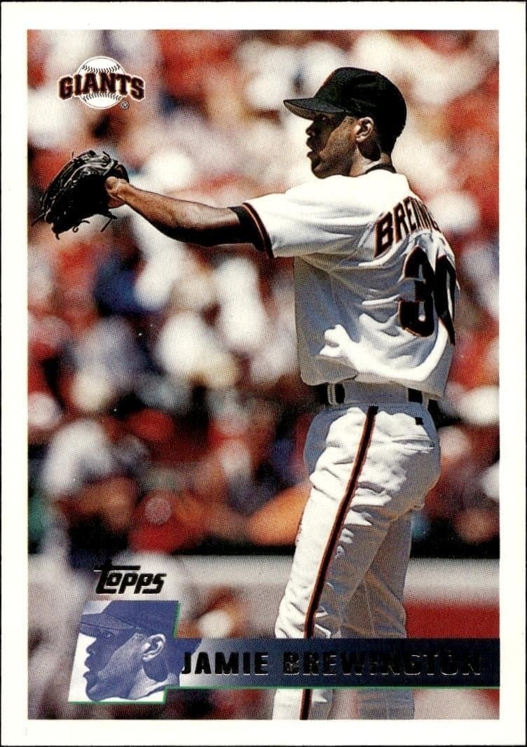 Jamie Brewington 1996 Topps Series 2 #331 Baseball Trading Card - Front 1996 Topps Series 2 Jamie Brewington #331 baseball trading card front