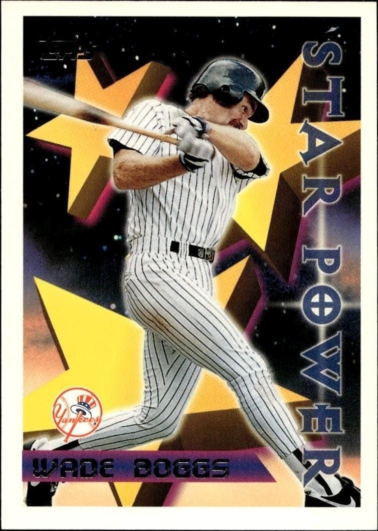 Wade Boggs 1996 Topps Series 2 #225 Baseball Trading Card - Front 1996 Topps Series 2 Wade Boggs #225 baseball trading card front