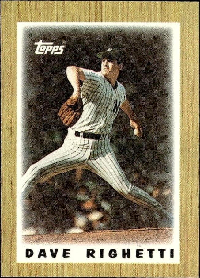 Dave Righetti 1987 Topps Minis #67 Baseball Trading Card - Front 1987 Topps Minis Dave Righetti #67 baseball trading card front