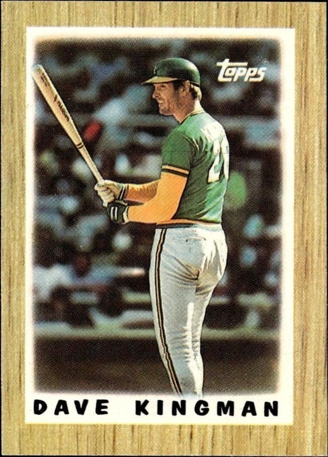 Dave Kingman 1987 Topps Minis #69 Baseball Trading Card - Front 1987 Topps Minis Dave Kingman #69 baseball trading card front