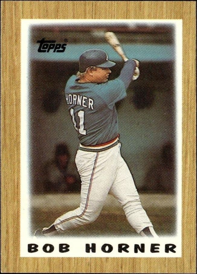1987 Topps Minis Bob Horner #1 trading card