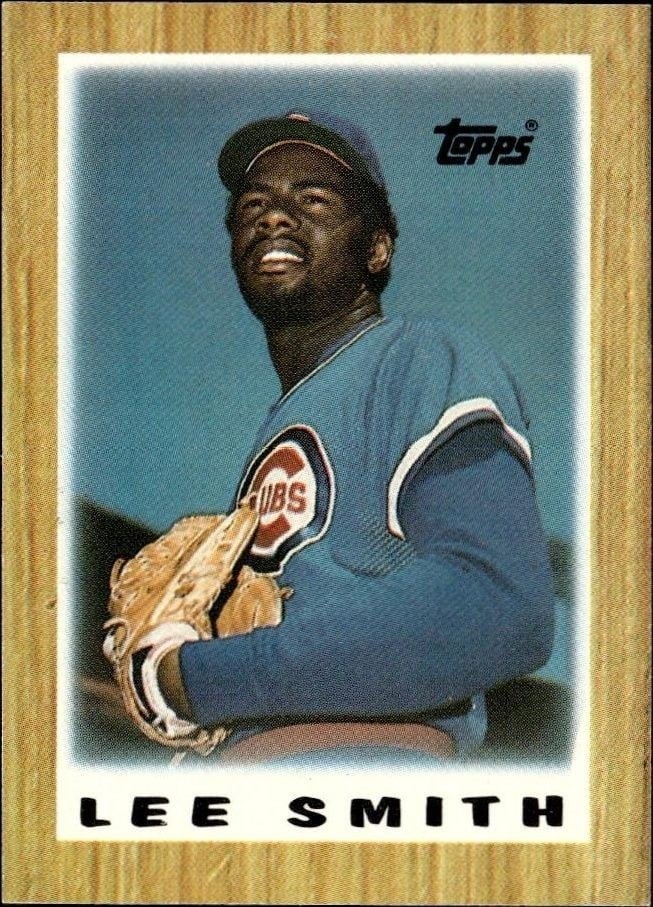 Lee Smith 1987 Topps Minis #3 Baseball Trading Card - Front 1987 Topps Minis Lee Smith #3 baseball trading card front