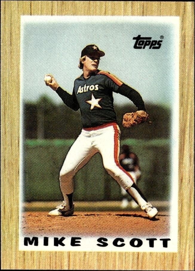 Mike Scott 1987 Topps Minis #11 Baseball Trading Card - Front 1987 Topps Minis Mike Scott #11 baseball trading card front