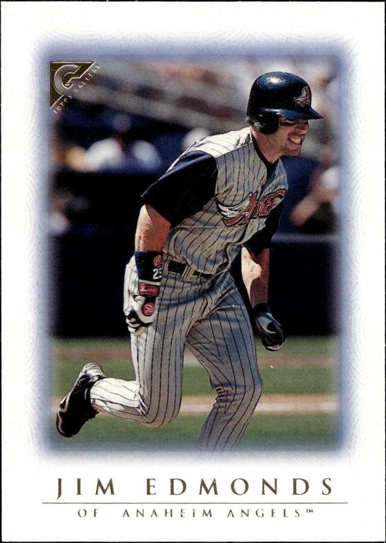 Jim Edmonds 1999 Topps Gallery #79 Baseball Trading Card - Front 1999 Topps Gallery Jim Edmonds #79 baseball trading card front