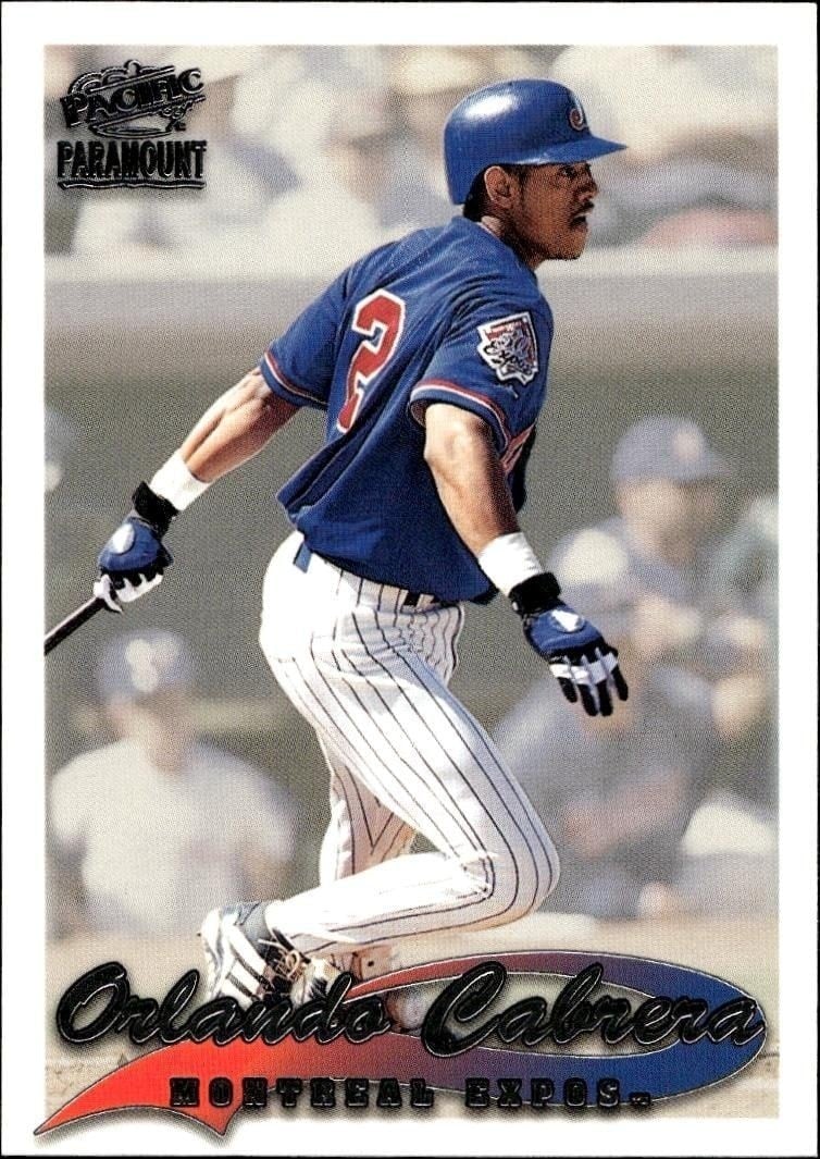 Orlando Cabrera 1999 Pacific Paramount #140 Baseball Trading Card - Front 1999 Pacific Paramount Orlando Cabrera #140 baseball trading card front