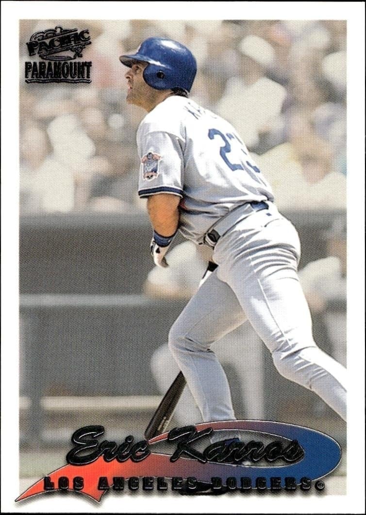 Eric Karros 1999 Pacific Paramount #118 Baseball Trading Card - Front 1999 Pacific Paramount Eric Karros #118 baseball trading card front