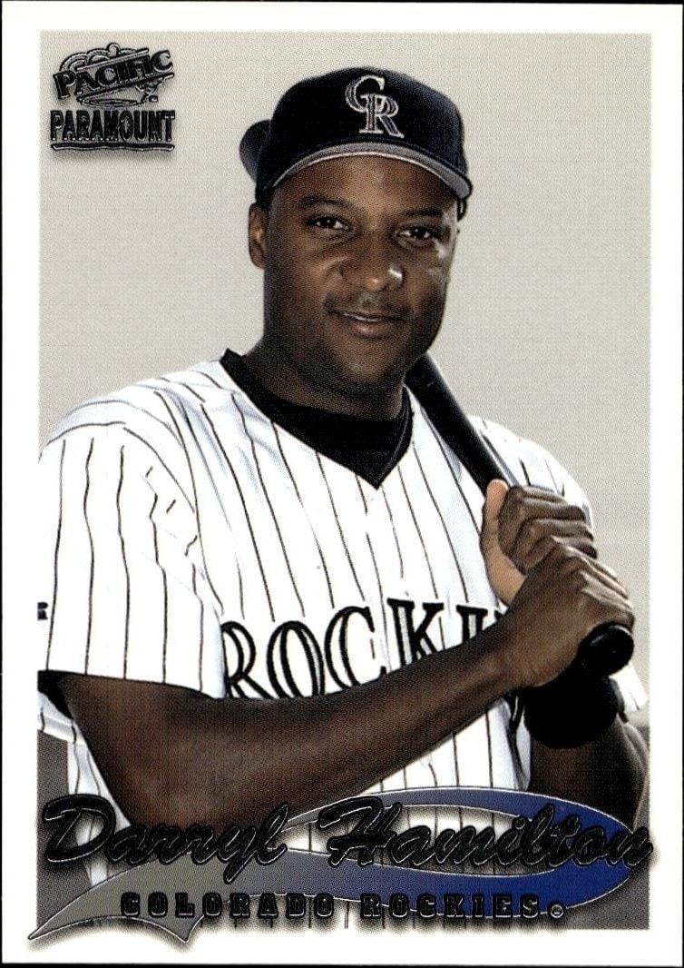 Darryl Hamilton 1999 Pacific Paramount #81 Baseball Trading Card - Front 1999 Pacific Paramount Darryl Hamilton #81 baseball trading card front