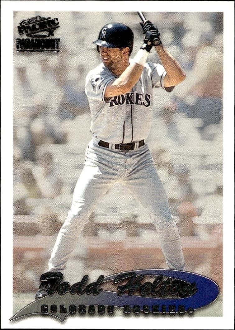 Todd Helton 1999 Pacific Paramount #82 Baseball Trading Card - Front 1999 Pacific Paramount Todd Helton #82 baseball trading card front