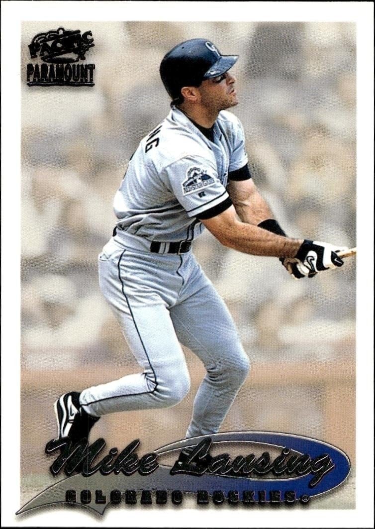 Mike Lansing 1999 Pacific Paramount #84 Baseball Trading Card - Front 1999 Pacific Paramount Mike Lansing #84 baseball trading card front