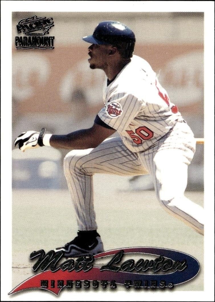 Matt Lawton 1999 Pacific Paramount #134 Baseball Trading Card - Front 1999 Pacific Paramount Matt Lawton #134 baseball trading card front