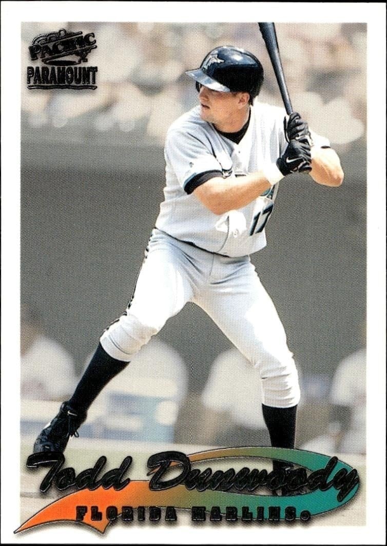 Todd Dunwoody 1999 Pacific Paramount #93 Baseball Trading Card - Front 1999 Pacific Paramount Todd Dunwoody #93 baseball trading card front