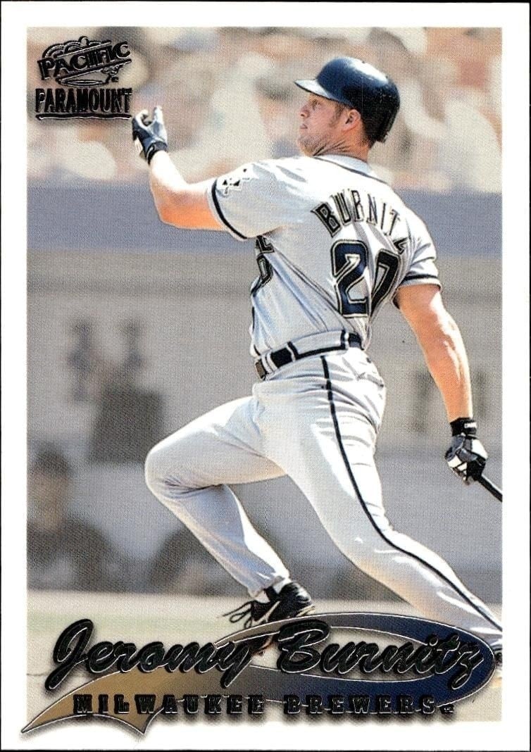 Jeromy Burnitz 1999 Pacific Paramount #124 Baseball Trading Card - Front 1999 Pacific Paramount Jeromy Burnitz #124 baseball trading card front