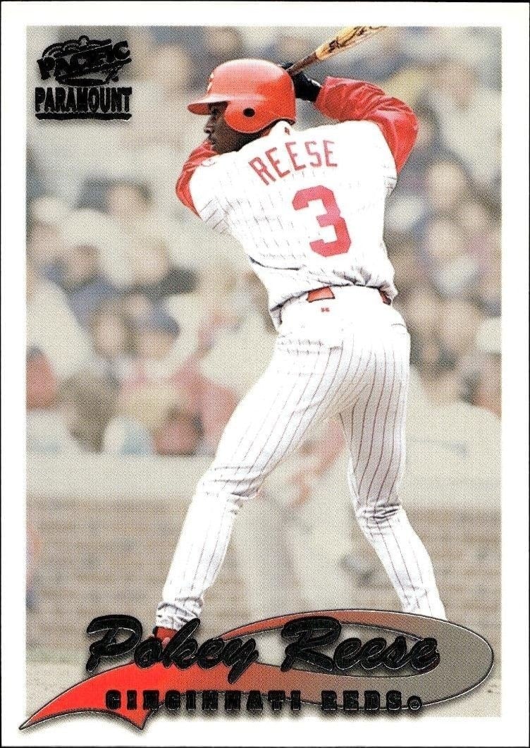 Pokey Reese 1999 Pacific Paramount #65 Baseball Trading Card - Front 1999 Pacific Paramount Pokey Reese #65 baseball trading card front