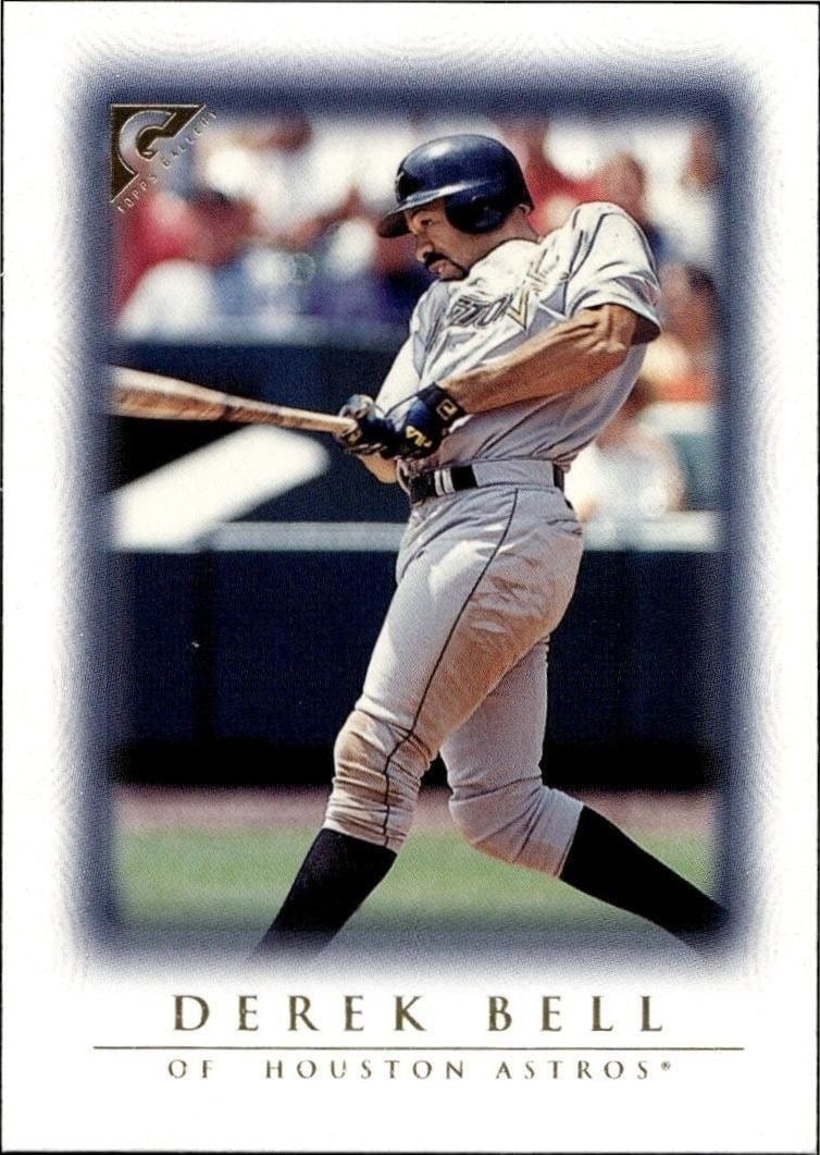 Derek Bell 1999 Topps Gallery #55 Baseball Trading Card - Front 1999 Topps Gallery Derek Bell #55 baseball trading card front