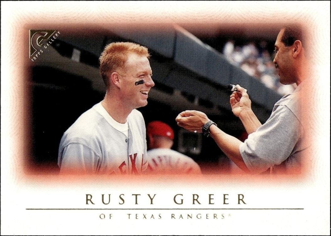 Rusty Greer 1999 Topps Gallery #58 Baseball Trading Card - Front 1999 Topps Gallery Rusty Greer #58 baseball trading card front