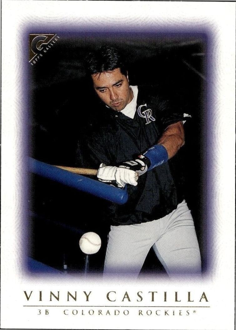 Vinny Castilla 1999 Topps Gallery #59 Baseball Trading Card - Front 1999 Topps Gallery Vinny Castilla #59 baseball trading card front