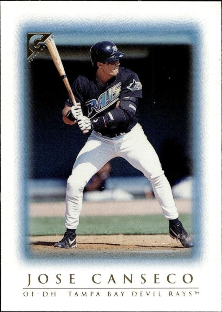 Jose Canseco 1999 Topps Gallery #62 Baseball Trading Card - Front 1999 Topps Gallery Jose Canseco #62 baseball trading card front