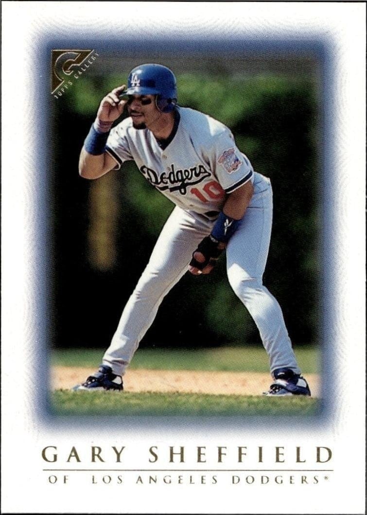 Gary Sheffield 1999 Topps Gallery #63 Baseball Trading Card - Front 1999 Topps Gallery Gary Sheffield #63 baseball trading card front