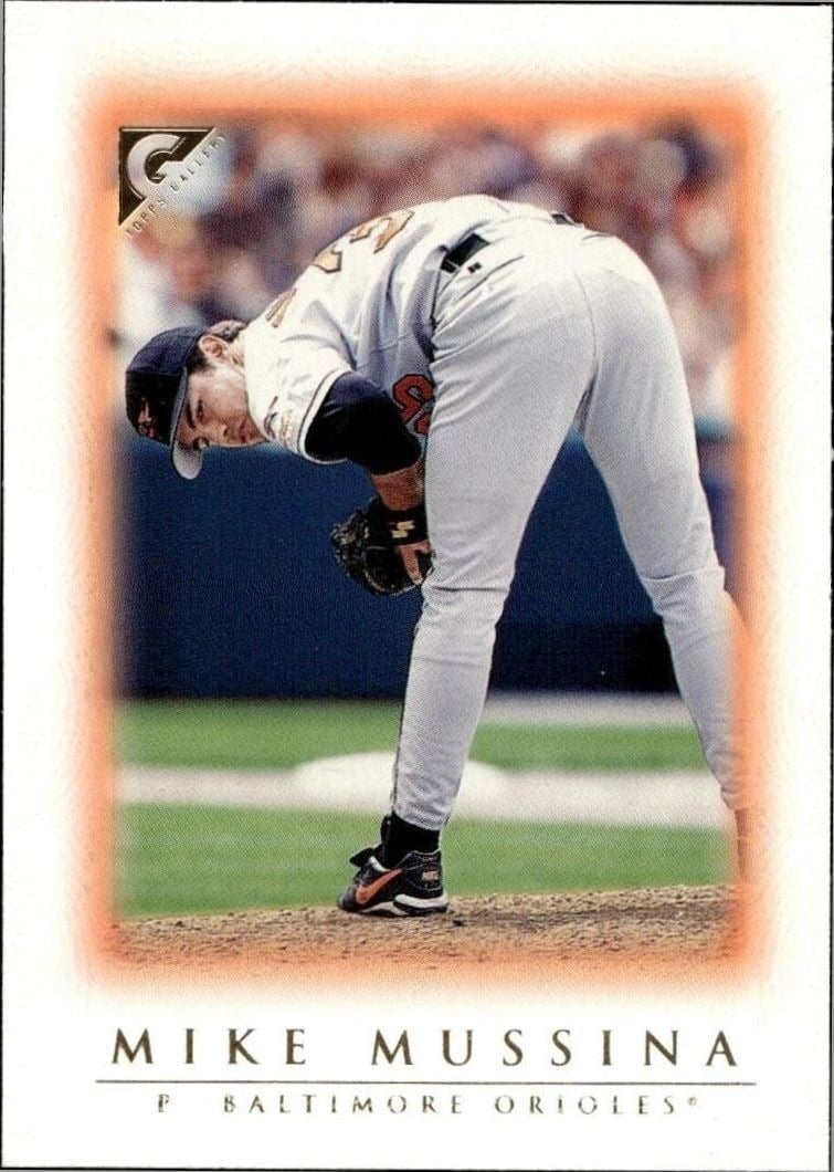 Mike Mussina 1999 Topps Gallery #67 Baseball Trading Card - Front 1999 Topps Gallery Mike Mussina #67 baseball trading card front