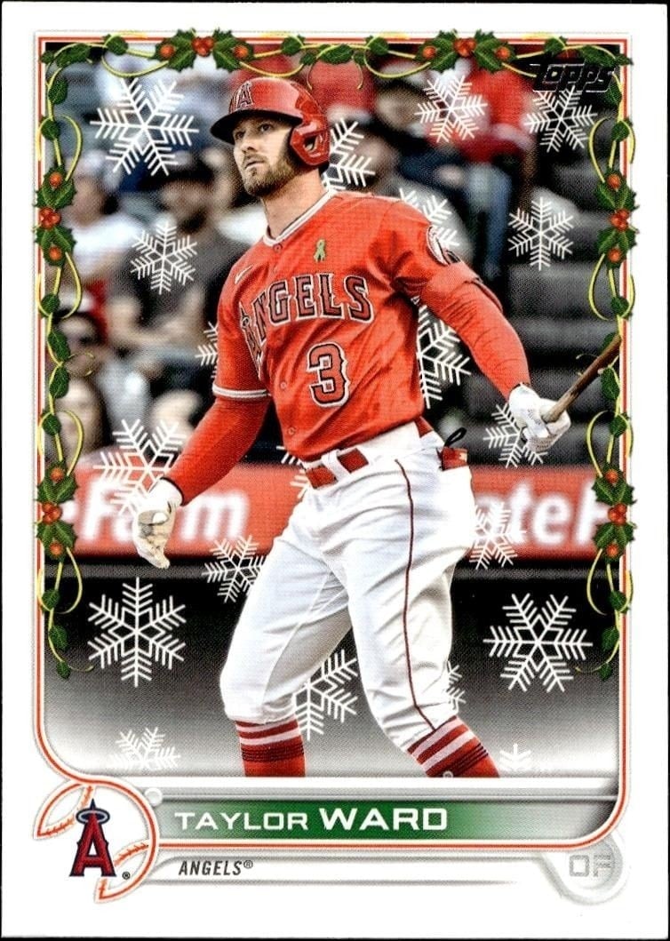 Taylor Ward 2022 Topps Holiday #HW106 Baseball Trading Card - Front 2022 Topps Holiday Taylor Ward #HW106 baseball trading card front
