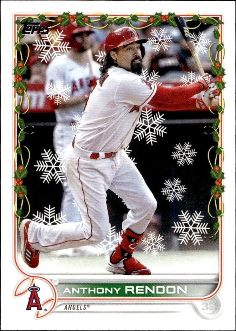 Anthony Rendon 2022 Topps Holiday #HW196 Baseball Trading Card - Front 2022 Topps Holiday Anthony Rendon #HW196 baseball trading card front