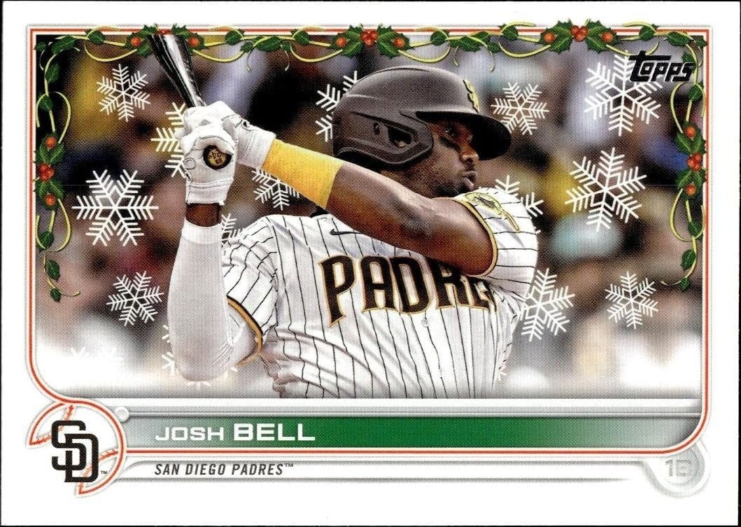 Josh Bell 2022 Topps Holiday #HW73 Baseball Trading Card - Front 2022 Topps Holiday Josh Bell #HW73 baseball trading card front