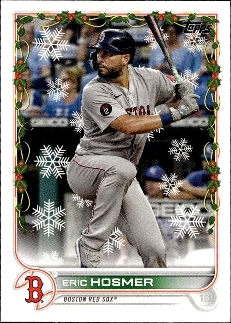Eric Hosmer 2022 Topps Holiday #HW18 Baseball Trading Card - Front 2022 Topps Holiday Eric Hosmer #HW18 baseball trading card front