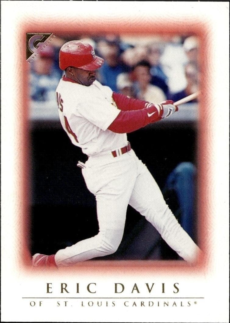 Eric Davis 1999 Topps Gallery #37 Baseball Trading Card - Front 1999 Topps Gallery Eric Davis #37 baseball trading card front
