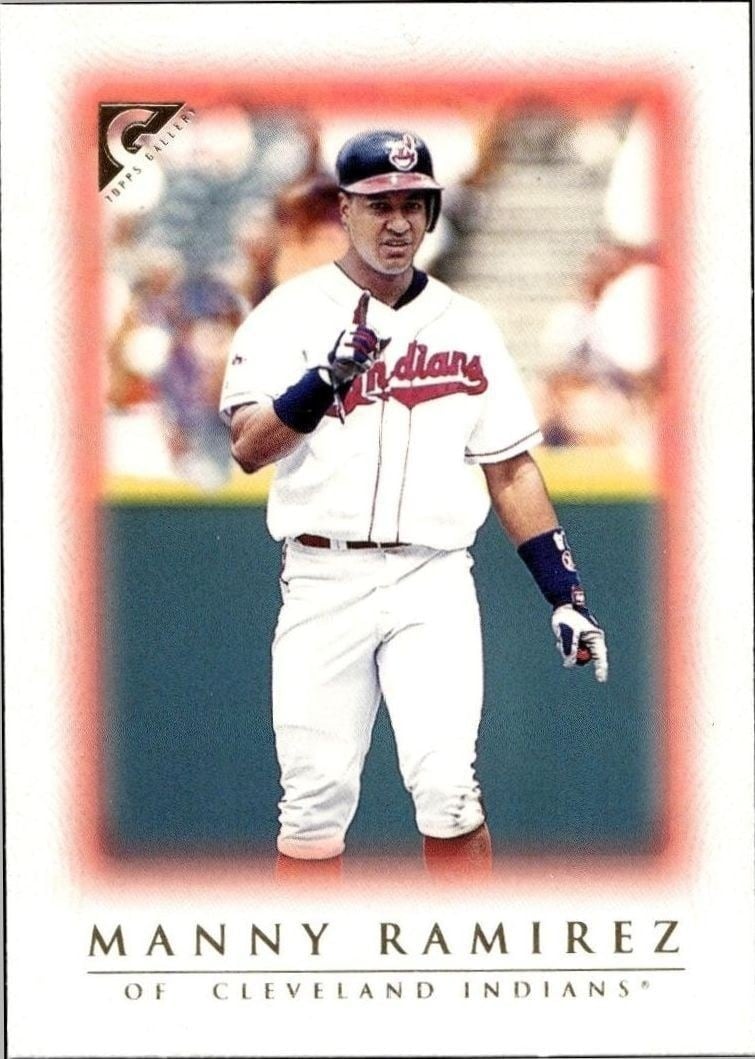 Manny Ramirez 1999 Topps Gallery #46 Baseball Trading Card - Front 1999 Topps Gallery Manny Ramirez #46 baseball trading card front