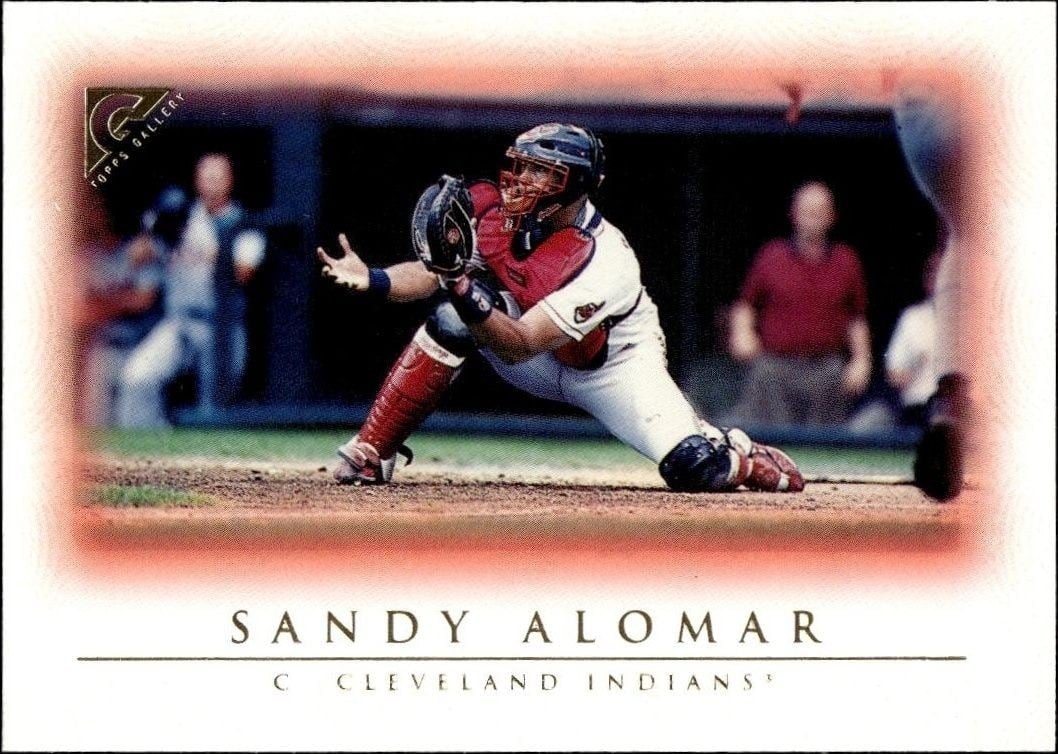 Sandy Alomar, Jr. 1999 Topps Gallery #50 Baseball Trading Card - Front 1999 Topps Gallery Sandy Alomar, Jr. #50 baseball trading card front